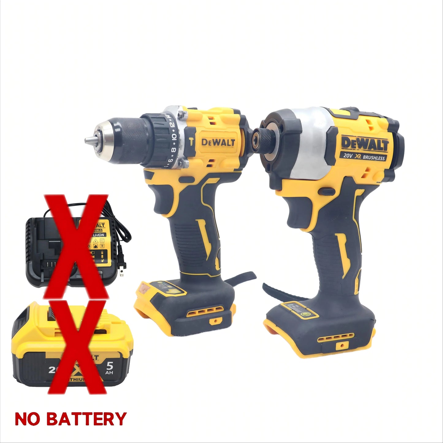 DEWALT DCF850 & DCF805 XR Brushless Cordless Impact Wrench Set with Lithium Batteries - Lightweight, High Torque, Fast Rotation, Electronic Brake, and Control Mode for Professional Contractors and Construction Applications