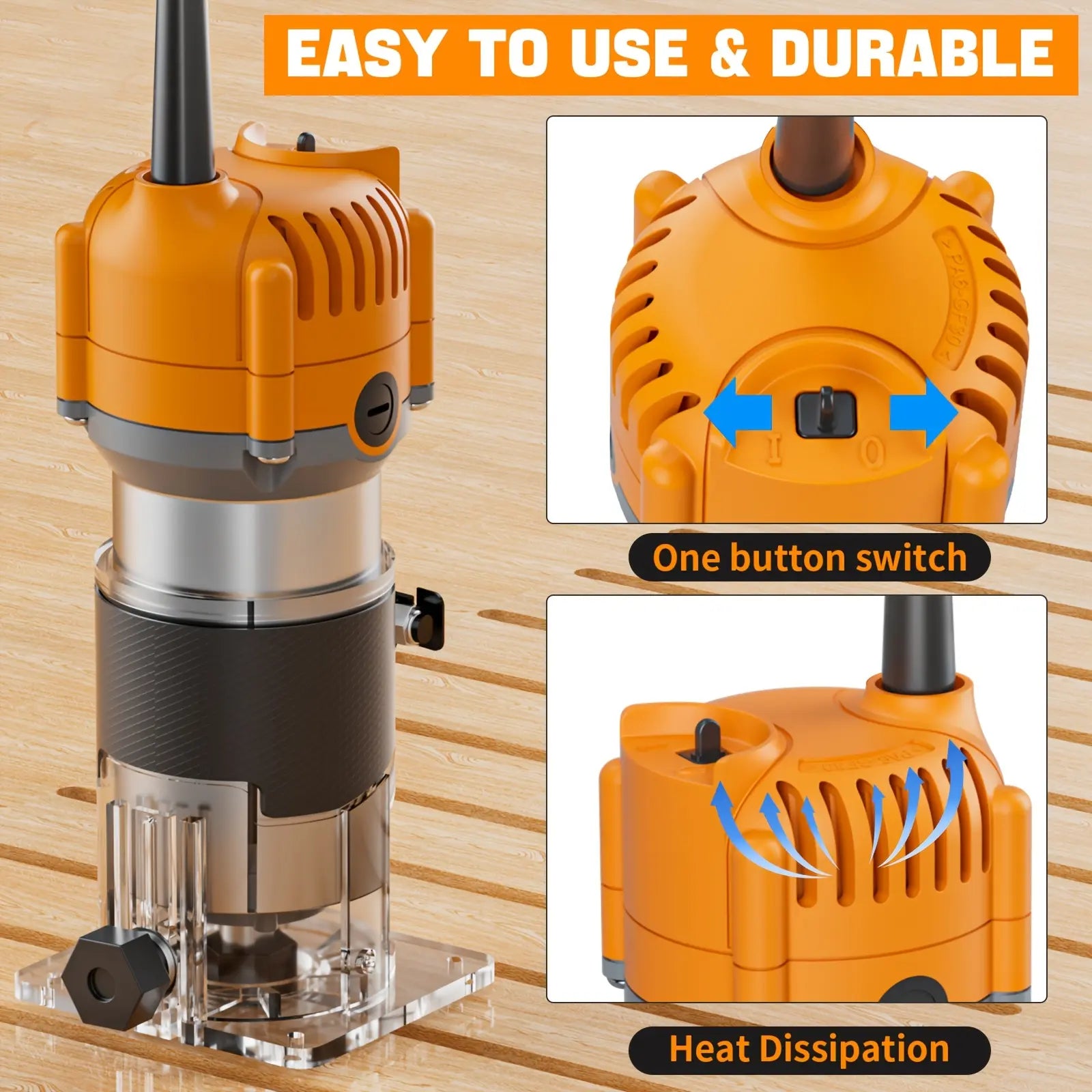Advanced Woodworking Carving Machine with Precision Edge and Roller Guides for Accurate Edge Trimming and Irregular Wood Shaping, Ideal for Groove Milling and Edge Finishing, Perfect Gift for Woodworking Aficionados