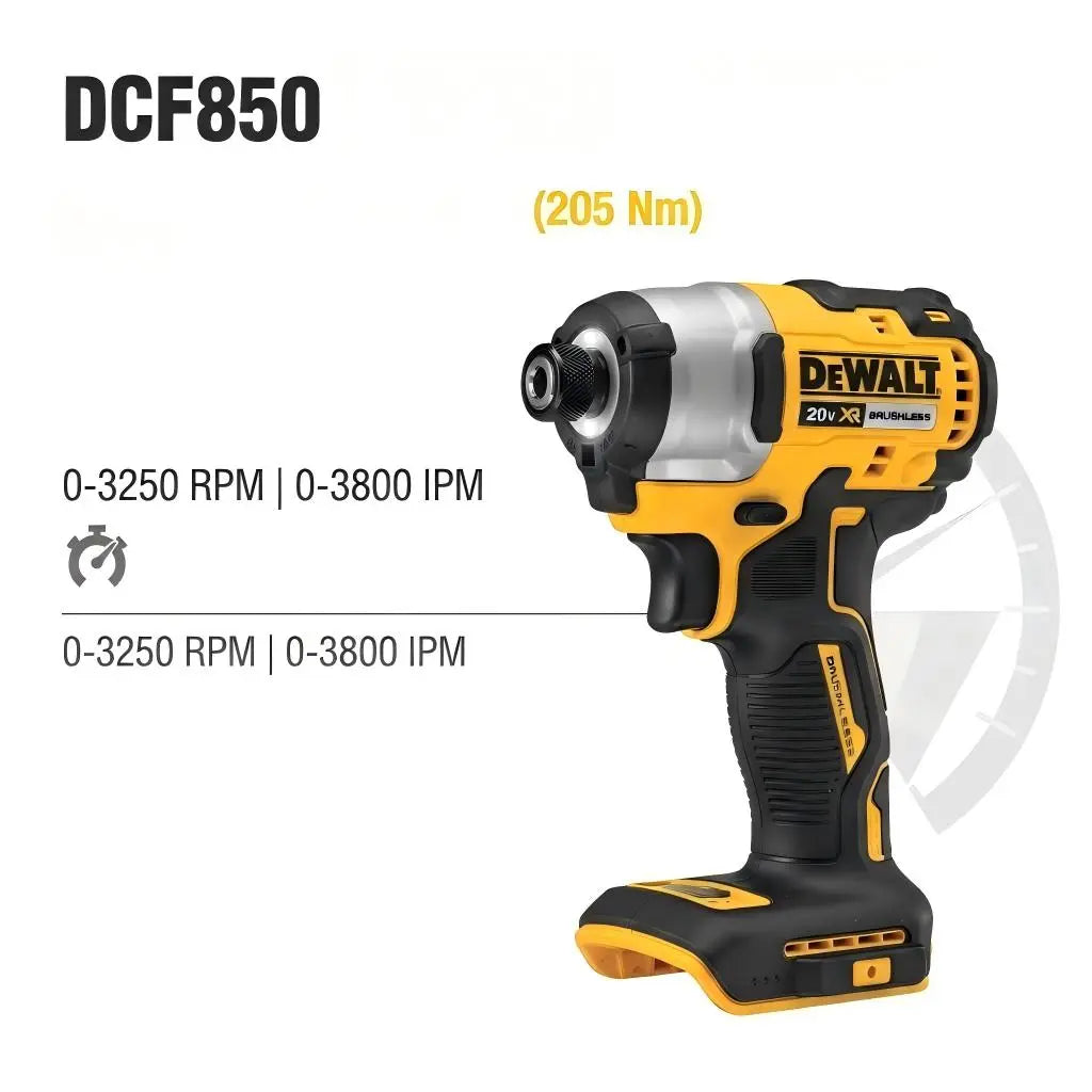 DEWALT DCF850 & DCF805 XR Brushless Cordless Impact Wrench Set with Lithium Batteries - Lightweight, High Torque, Fast Rotation, Electronic Brake, and Control Mode for Professional Contractors and Construction Applications