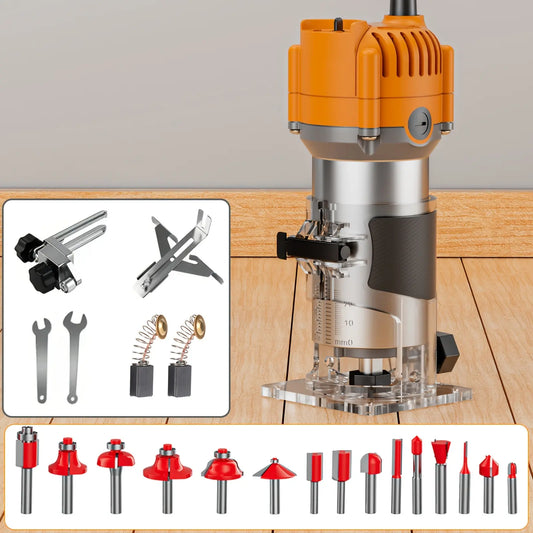 Advanced Woodworking Carving Machine with Precision Edge and Roller Guides for Accurate Edge Trimming and Irregular Wood Shaping, Ideal for Groove Milling and Edge Finishing, Perfect Gift for Woodworking Aficionados