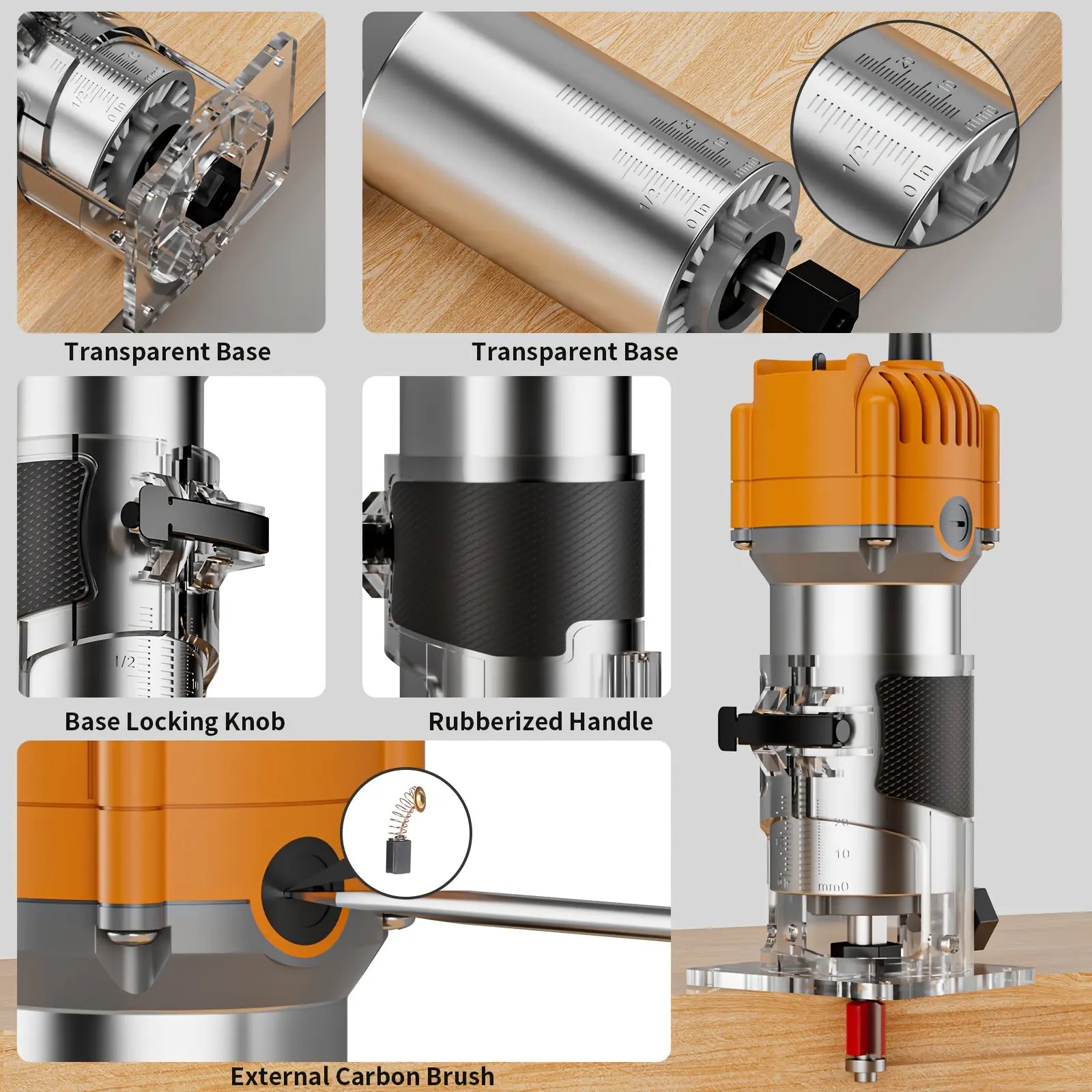 Advanced Woodworking Carving Machine with Precision Edge and Roller Guides for Accurate Edge Trimming and Irregular Wood Shaping, Ideal for Groove Milling and Edge Finishing, Perfect Gift for Woodworking Aficionados