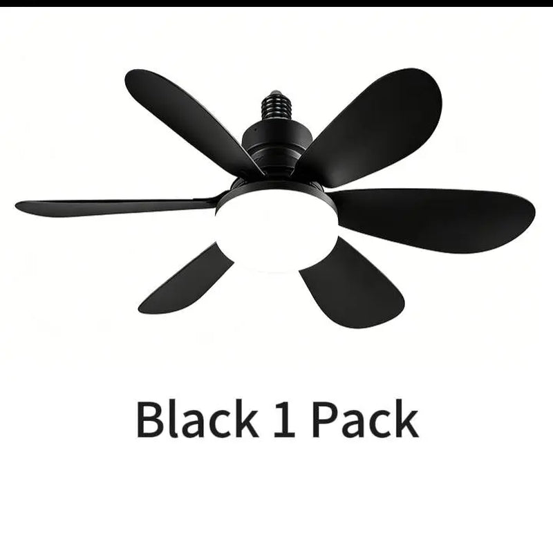 20.5-Inch Dimmable Socket Fan Light with Remote Control for Versatile Indoor Use in Garage, Kitchen, Bedroom, Balcony, Living Room, and Laundry Room