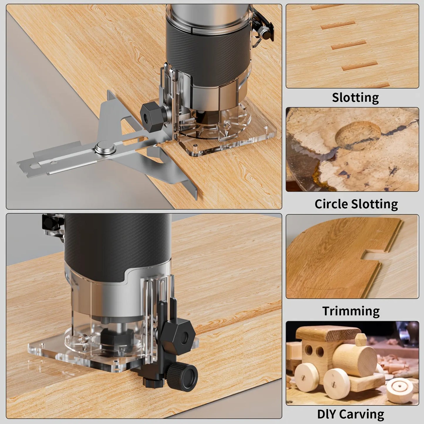 Advanced Woodworking Carving Machine with Precision Edge and Roller Guides for Accurate Edge Trimming and Irregular Wood Shaping, Ideal for Groove Milling and Edge Finishing, Perfect Gift for Woodworking Aficionados
