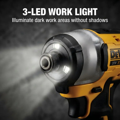 DEWALT DCF850 & DCF805 XR Brushless Cordless Impact Wrench Set with Lithium Batteries - Lightweight, High Torque, Fast Rotation, Electronic Brake, and Control Mode for Professional Contractors and Construction Applications