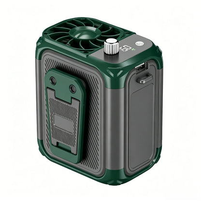 High-Performance Waist-Mounted Fan with 4500mAh Battery, LED Light, and Extended Battery Life for Outdoor and Professional Use
