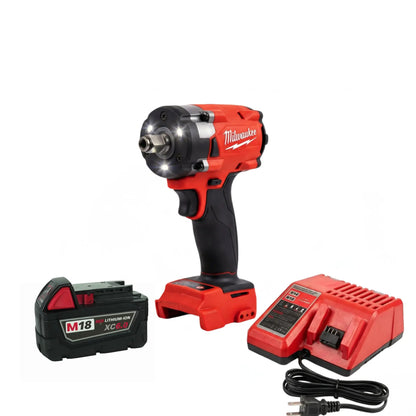 Milwaukee M18 FIW212 18V Cordless Impact Wrench, 1/2" Square Drive, 300Nm Torque, Adjustable No-Load Variable Speed, and Variable IPM for Mechanical Repair and Steel Fastening