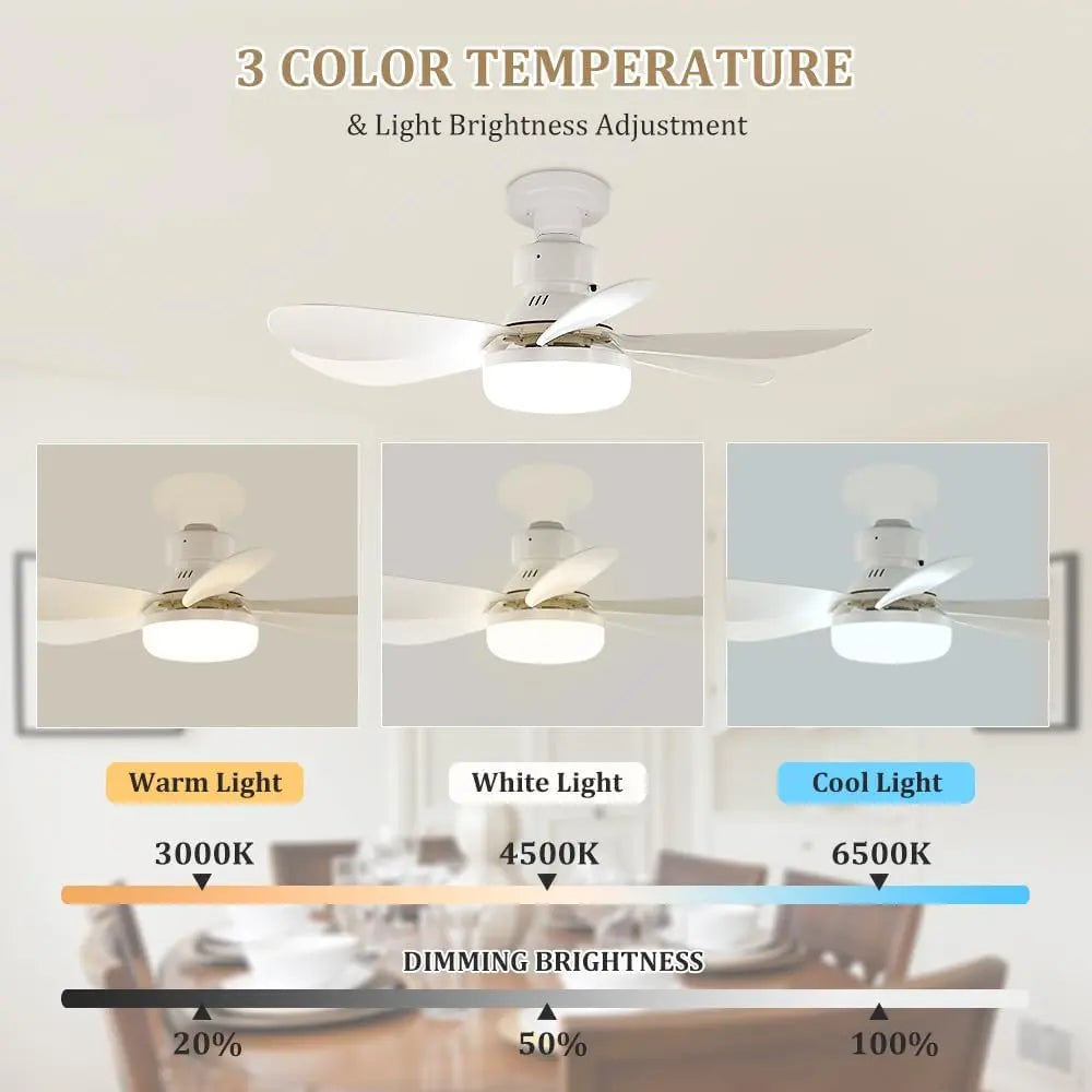 20.5-Inch Dimmable Socket Fan Light with Remote Control for Versatile Indoor Use in Garage, Kitchen, Bedroom, Balcony, Living Room, and Laundry Room
