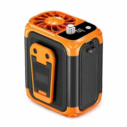 High-Performance Waist-Mounted Fan with 4500mAh Battery, LED Light, and Extended Battery Life for Outdoor and Professional Use