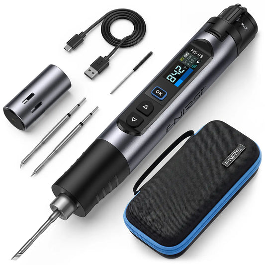 FNIRSI HS-03 Smart Cordless Repair Tool with 2600mAh Replaceable Battery, 10W Portable Digital Welding Pen, and Color Display