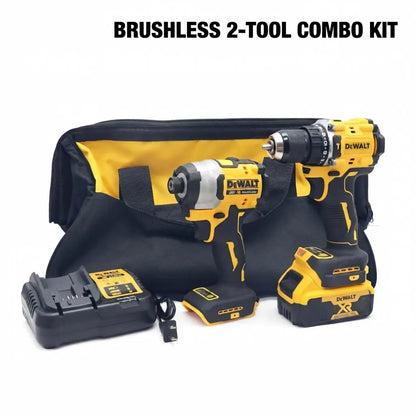 DEWALT DCF850 & DCF805 XR Brushless Cordless Impact Wrench Set with Lithium Batteries - Lightweight, High Torque, Fast Rotation, Electronic Brake, and Control Mode for Professional Contractors and Construction Applications