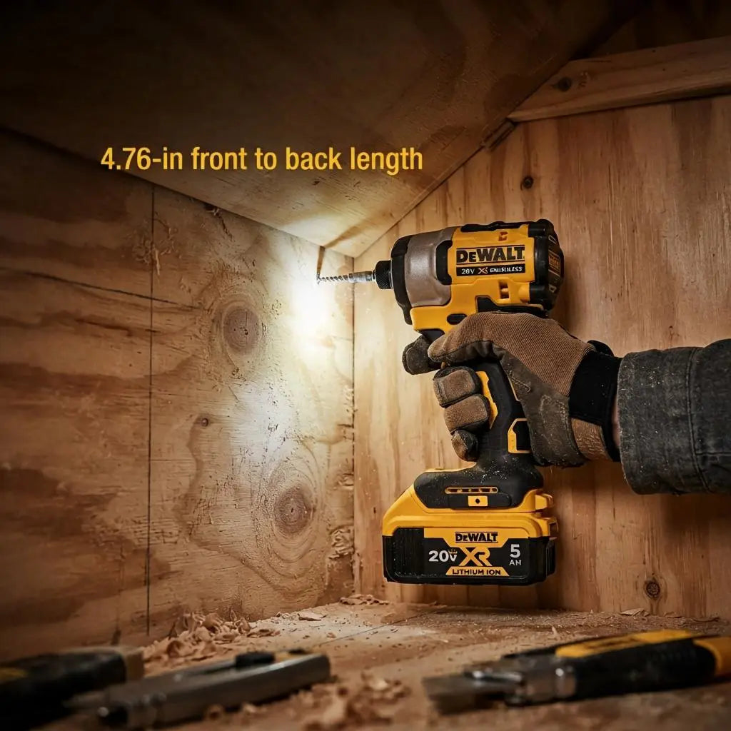 DEWALT DCF850 & DCF805 XR Brushless Cordless Impact Wrench Set with Lithium Batteries - Lightweight, High Torque, Fast Rotation, Electronic Brake, and Control Mode for Professional Contractors and Construction Applications