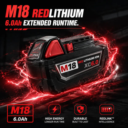 Milwaukee M18 FIW212 18V Cordless Impact Wrench, 1/2" Square Drive, 300Nm Torque, Adjustable No-Load Variable Speed, and Variable IPM for Mechanical Repair and Steel Fastening