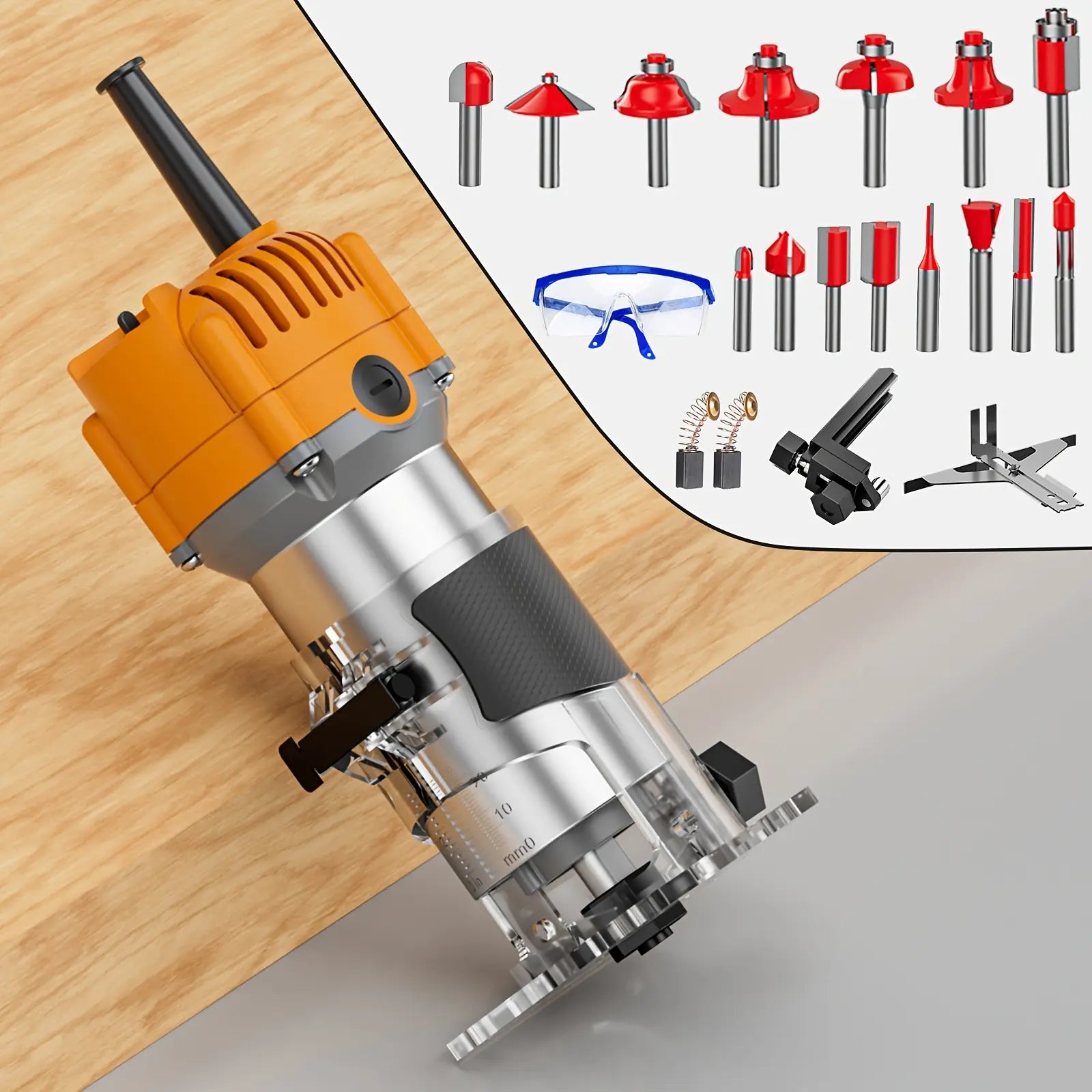 Advanced Woodworking Carving Machine with Precision Edge and Roller Guides for Accurate Edge Trimming and Irregular Wood Shaping, Ideal for Groove Milling and Edge Finishing, Perfect Gift for Woodworking Aficionados