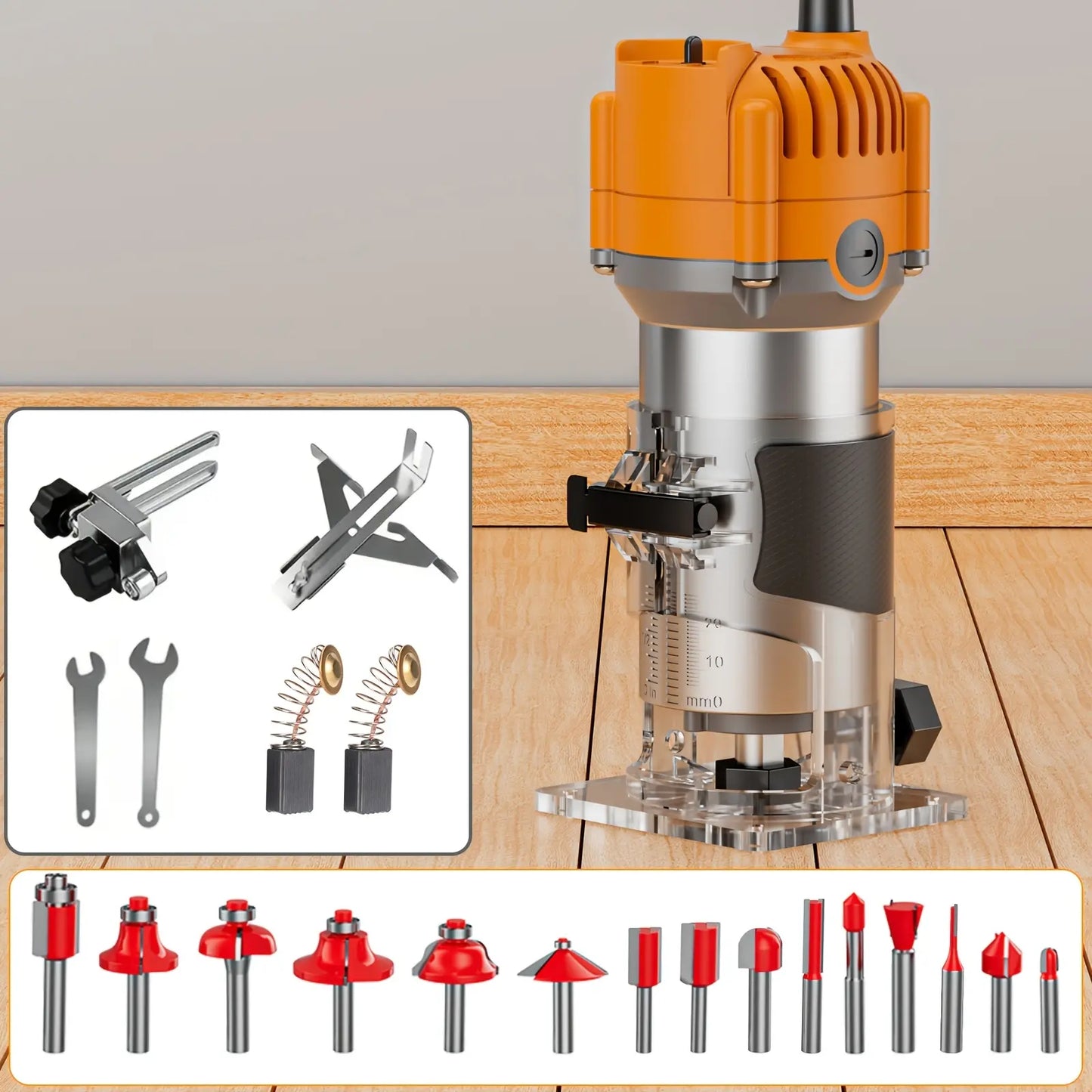 Advanced Woodworking Carving Machine with Precision Edge and Roller Guides for Accurate Edge Trimming and Irregular Wood Shaping, Ideal for Groove Milling and Edge Finishing, Perfect Gift for Woodworking Aficionados