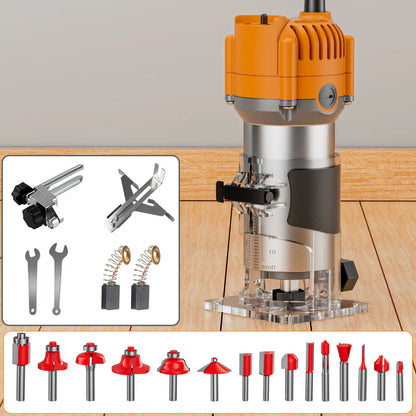Advanced Woodworking Carving Machine with Precision Edge and Roller Guides for Accurate Edge Trimming and Irregular Wood Shaping, Ideal for Groove Milling and Edge Finishing, Perfect Gift for Woodworking Aficionados