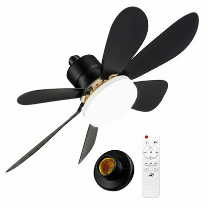 20.5-Inch Dimmable Socket Fan Light with Remote Control for Versatile Indoor Use in Garage, Kitchen, Bedroom, Balcony, Living Room, and Laundry Room